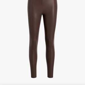 Burgundy Faux Leather Leggings